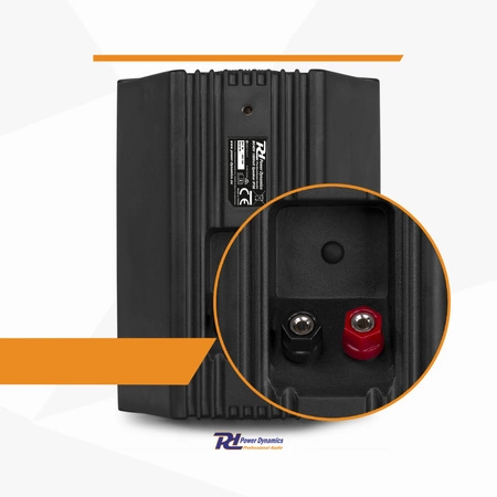 Kolumny instalacyjne dwudrożne 100W - para, kolor czarny