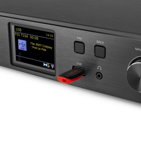 Radio internetowe Brescia DAB+ FM CD BT Audizio+ 2szt kolumn pasywnych+ okablowanie