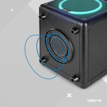 Głośnik karaoke Vonyx SBS55B 2x mikrofon BT LED