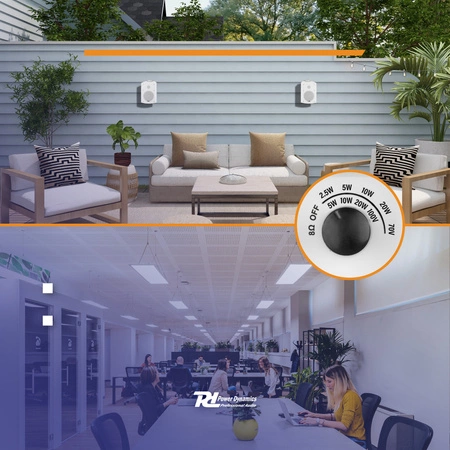 Zestaw kolumn instalacyjnych 100V 6,5" 150W BC65V biały Power Dynamics