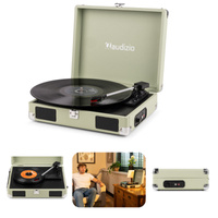 Gramofon w walizce RP111G Audizio zielony