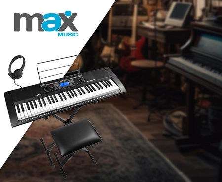 Zestaw: Keyboard 61-klawiszy czułych na dotyk Rhapsody61M Max + statyw, ławka, słuchawki