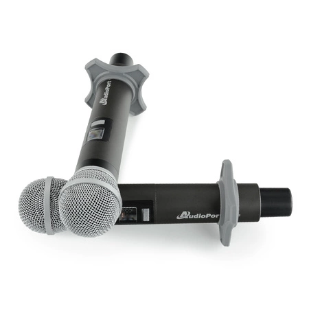 Zestaw mikrofonów bezprzewodowych doręcznych UHF+ stacja ładująca Audioport MCD-U2