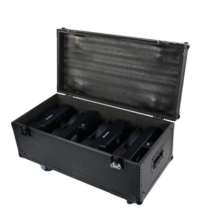 Zestaw: 4x reflektor retro LED RGB COB Lucendi R2 + Case