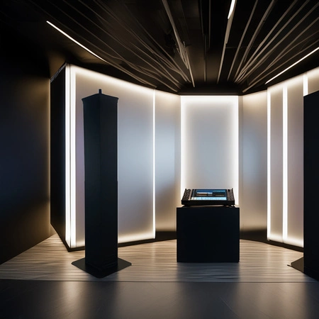 Czarny totem 100-175cm PTS23B z akcesoriami Hardman