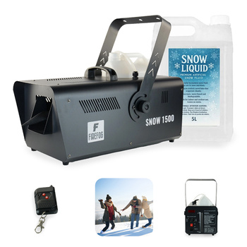 Zestaw: Wytwornica śniegu 1500W Snow1500 DMX pilot Firefog + płyn 5L