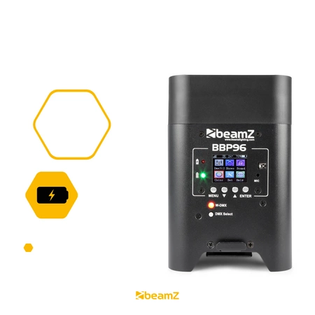 Zestaw BeamZ Uplight z 4 oświetlaczami BBP96 na baterie i dedykowanym case