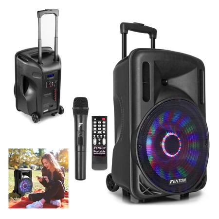 Kolumna mobilna z mikrofonem Fenton FT12LED 12" 700W