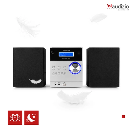 Mikrowieża Metz HiFi DAB FM CD BT Aluminium Audizio