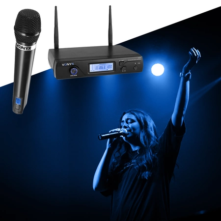 Zestaw mikrofonowy bezprzewodowy UHF Vonyx WM61