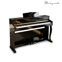 Pianino cyfrowe z mechanizmem młoteczkowym RHAPSODY czarne połysk Mielczewski