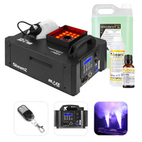 Zestaw: Wytwornica dymu pionowego BLAZE1200 z płynem do dymu, płynem czyszczącym i zapachem