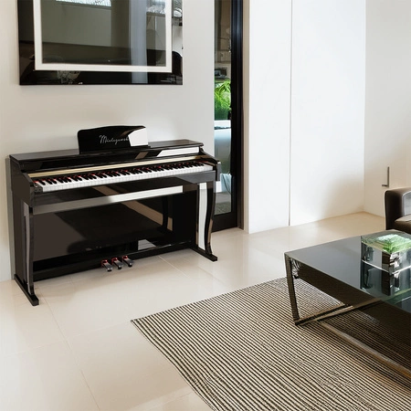 Pianino cyfrowe PRELUDE ważone z mechanizmem młoteczkowym czarne połysk Mielczewski