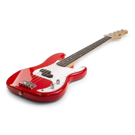 Zestaw: Gitara elektryczna basowa GigKit czerwona+ wzmacniacz statyw pokrowiec akcesoria
