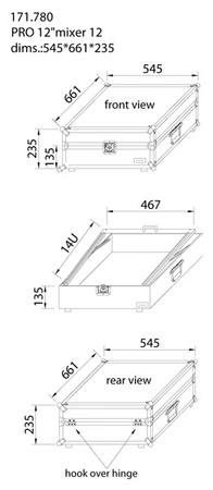 Walizka transportowa PD-FU12 19" Mixercase