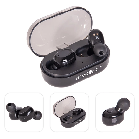 Słuchawki dokanałowe bluetooth ETWS150-BK Madison