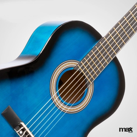 Zestaw: Gitara klasyczna 39'' SoloArt Max niebieska+ akcesoria