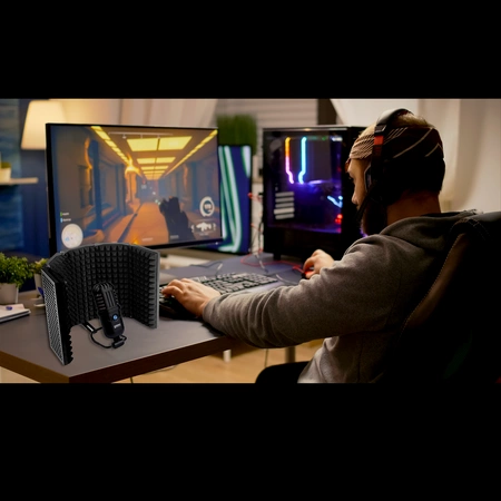 Mikrofon USB sPodcaster Go RELOOP+ Kabina akustyczna MRF30 Vonyx