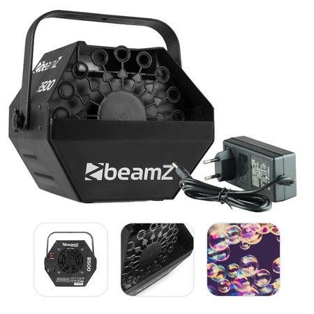 Zestaw: Wytwornica baniek BeamZ B500+ płyn do baniek 1l