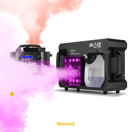 Zestaw: Wytwornica dymu pionowego LED DMX 800W BLAZE800+ płyn do dymu 5l+ płyn do czyszczenia wytwornic+ zapach