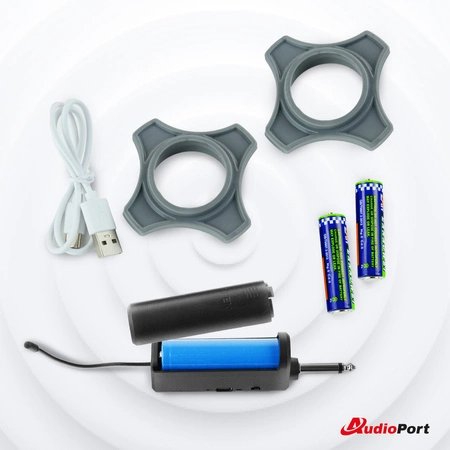 Zestaw 2 mikrofonów bezprzewodowych dorecznych UHF z odbiornikiem Audioport MV2