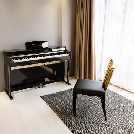 Pianino cyfrowe PRELUDE ważone z mechanizmem młoteczkowym czarne połysk Mielczewski