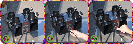 Poczwórna elektryczna wyrzutnia konfetti BLAST400 Firefog