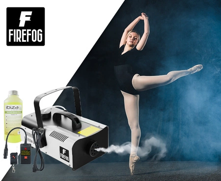 Zestaw: Wytwornica dymu 900W Falcon900 dwa piloty Firefog + Płyn 1L
