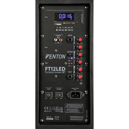 Kolumna mobilna z mikrofonem Fenton FT12LED 12" 700W