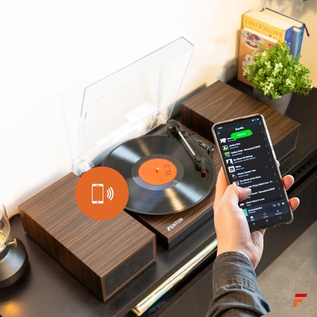 Gramofon RP165D Fenton głośniki BT brązowy
