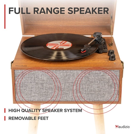 Gramofon RETRO stojący ze zdejmowanymi nogami Audizio Fremont BT