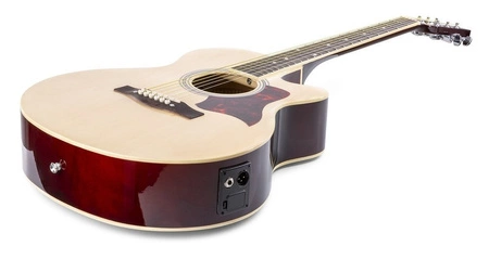 Zestaw: Gitara elektroakustyczna ShowKit Max naturalna+ wzmacniacz+ akcesoria