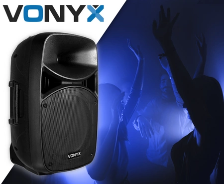 Zestaw nagłośnieniowy aktywny 1000W statywy mikrofon Vonyx