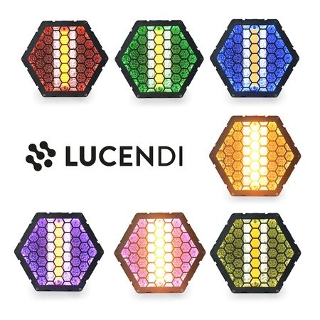 Reflektor LED Blinder Hexagon Pro COB LED SMD RGB Lucendi