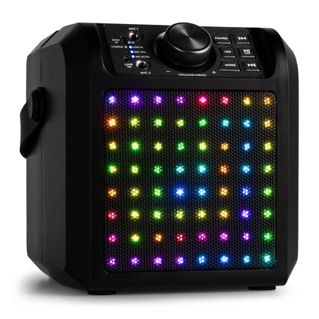 Głośnik Karaoke LED 2x mikrofon KAR50B Fenton Czarny