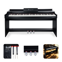 Pianino cyfrowe ze statywem 88 dynamicznych klawiszy ETIUDA czarne Mielczewski