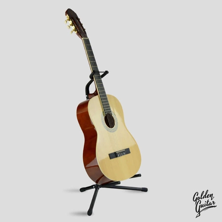 Zestaw: Gitara klasyczna naturalna 4/4 39" Golden Guitar+ pokrowiec tuner struny kostki+ 2x statyw+ podnóżek