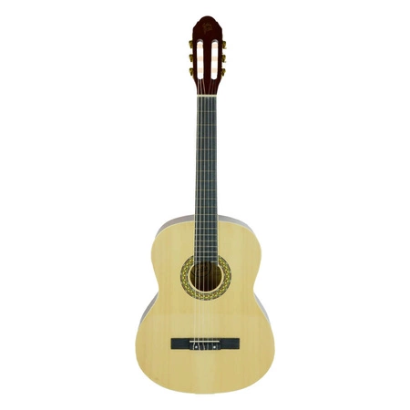 Zestaw: Gitara klasyczna naturalna 4/4 39" Golden Guitar+ pokrowiec tuner struny kostki+ 2x statyw+ podnóżek