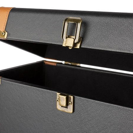 Futerał na płyty winylowe Audizio RC32, luksusowa czerń