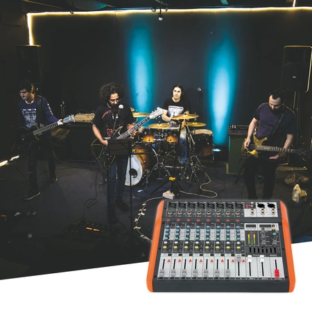 Mikser 8-kanałowy USB BT MX802 Ibiza Sound