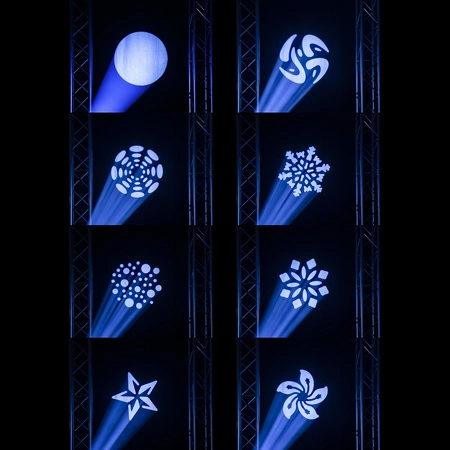 Zestaw: 2x Ruchoma głowa Cobra 100R Spot 100W z pierścieniem Beamz+ case