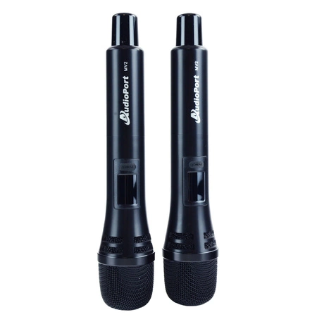 Zestaw 2 mikrofonów bezprzewodowych dorecznych UHF z odbiornikiem Audioport MV2