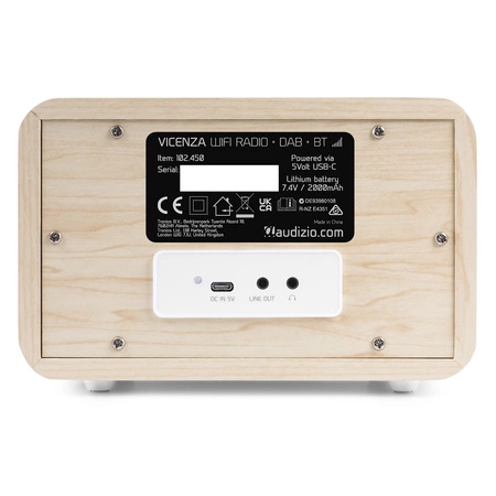 Radio internetowe Vicenza WIFI DAB+ FM akumulator białe