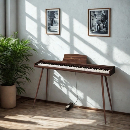Pianino cyfrowe 88 klawiszy z nogami VIRELAI brązowe Mielczewski