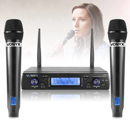 6xGłośnik sufitowy 100V PD CSPB6+ Wzmacniacz z mikserem 100V 60W PD PRM60+ okablowanie+ 2x mikrofon UHF Vonyx WM62