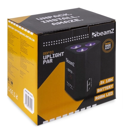 Oświetlacz Bateryjny BBP93 LED Uplight Par 3x10W RGBW 4-w-1