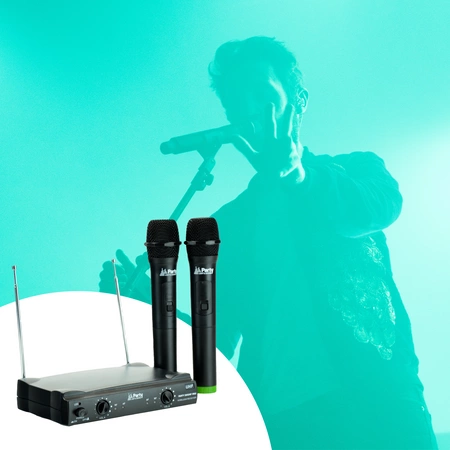 Bezprzewodowy zestaw 2x mikrofon PARTY-200UHF-MKII