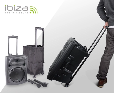 Kolumna mobilna Ibiza PORT8UHF-BT-TWS + pokrowiec