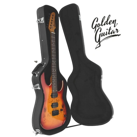 Gitara elektryczna superstrat Strat3 -zestaw z futerałem Golden Guitar wiśnia