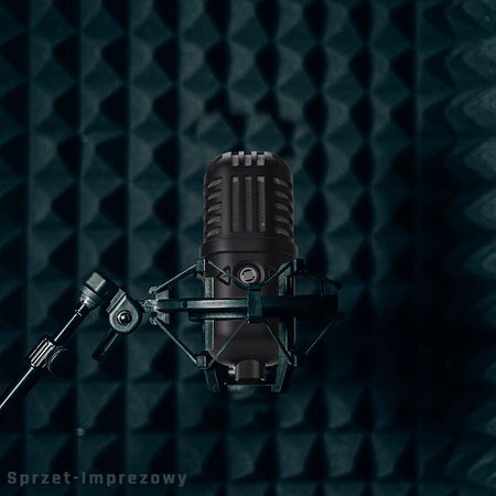 Mikrofon pojemnościowy sPodcaster Go w zestawie statyw i pokrowiec